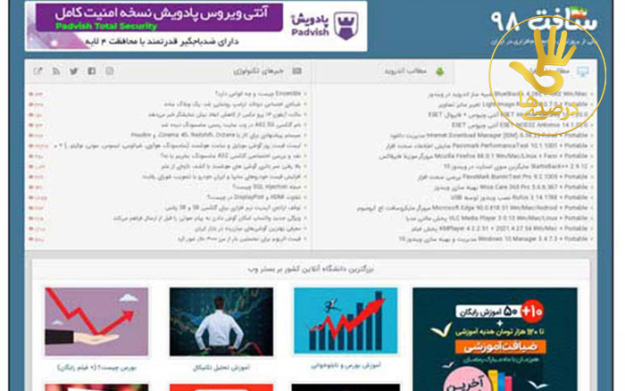 از پربازدیدترین وب سایت‌های ایرانیsoft98